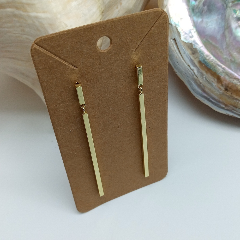 NEW | 18K Gold Plated | Geometric Bar Earrings